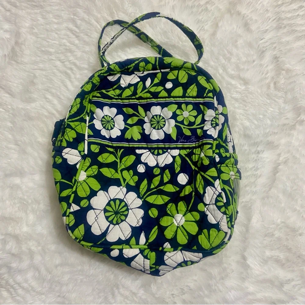 Vera Bradley Blue and Green Floral Lunch Bag